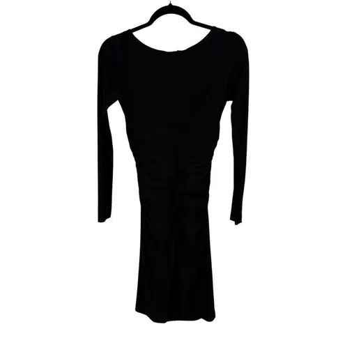 Norma Kamali KamaliKulture Black Slinky Long Sleeve Dress LBD Capsole Womens Sm