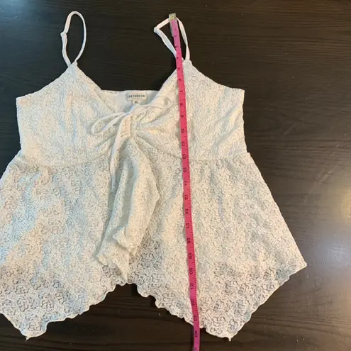 Earthbound Lace Tie Top XL Cottagecore Festival Romantic Angelcore Boho Indie White