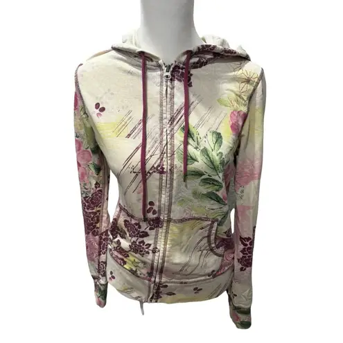 Lucky Brand ASO Penny The Big Bang Theory Rare Y2K Floral Printed Hoodie Kaley Cuoco Rare