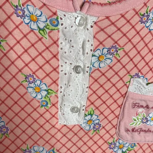 Vintage Mary Engelbreit Dreamwear Collection Pink Floral Sleep Gown Size Medium