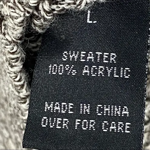 BCX Brown Cowl Neck Knit Ribbed 3/4 Sleeve Tunic Sweater, Size Large