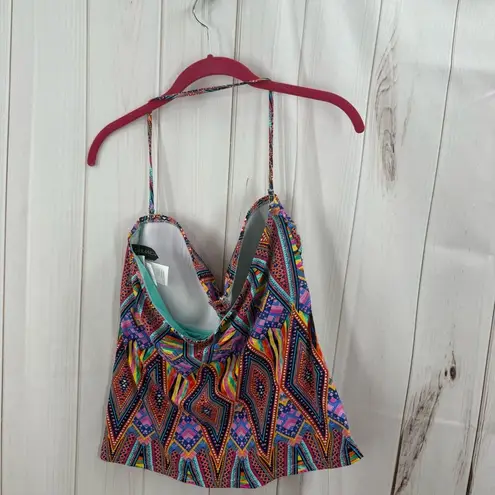 La Blanca Women’s 14 Patterned Swim Tankini Top New