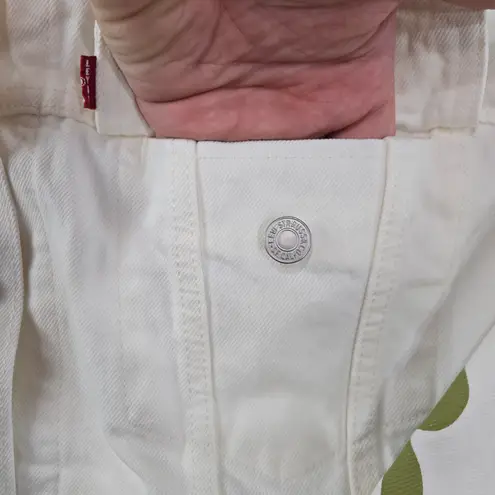 Levi's Levi’s White Denim Trucker Jacket NWT Graphic 90s Birthday Trucker Size Large