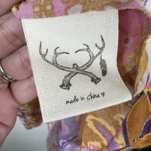 SPELL Lolita Lover Sleeveless Blouse Womens Large Floral Boho Retro Purple