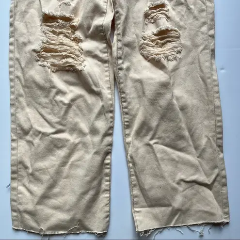 Wild Fable  Cream Distressed High Rise Skater Jeans Sz 2