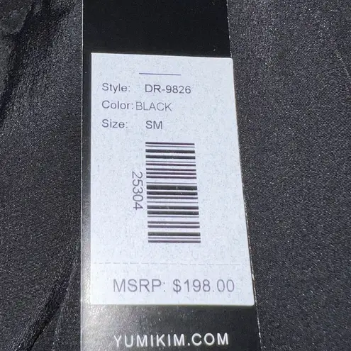 Yumi Kim Silk Ruffle Black Off The Shoulder Dress Style DR-9826 Women Size Small