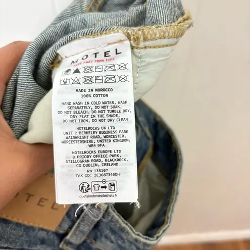 Motel Parallel Low Rise Jeans Size 24x32 Blue