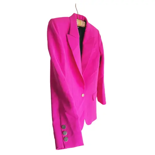 Barbara Bui Tailored Crepe Lined Blazer Jacket Hot Pink 38 Small Luxury Barbie