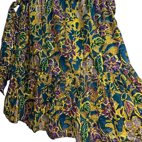 Cleobella NEW NWT Violette Off The Shoulder Mini Dress Indo Block Print Floral