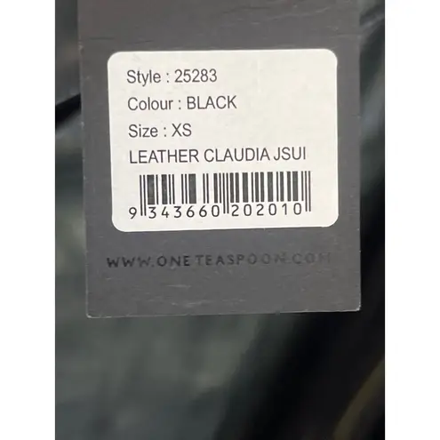 One Teaspoon  Modern Reality Leather Claudia Jumpsuit in Black XSmall New Womens