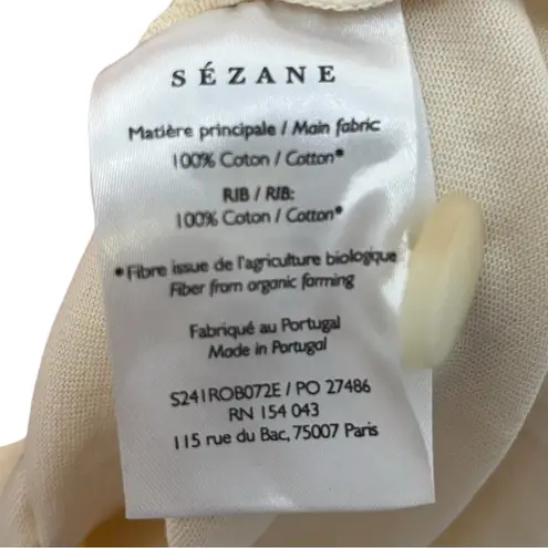 Sézane SEZANE New Robe Selena T-Shirt Dress Women’s Small Cream Organic Cotton Minimal