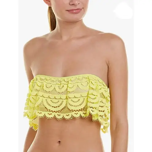 PilyQ New. yellow/green lace teeny bikini set. Large. Retail $168