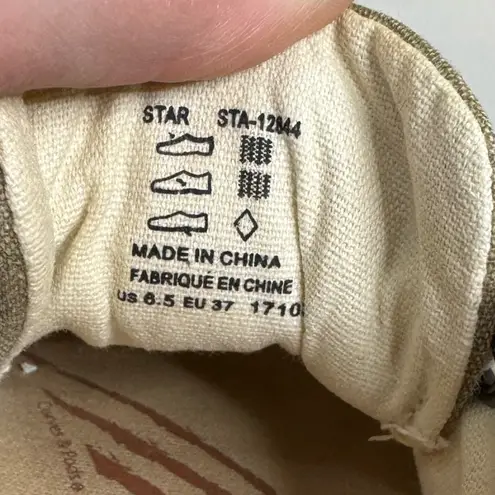 Taos Womens 6.5 Star Lace Up Canvas Sneakers Brown