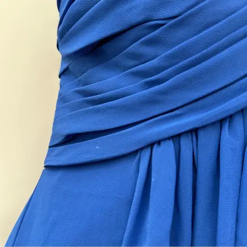 Bill Levkoff One Shoulder Formal Layered Fitted Cocktail Maxi Dress Size 10