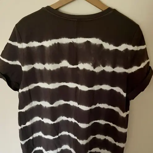 Garnet Hill Women Everyday T Shirt Dress Size Medium Stretch Brown Gray Tie Dye