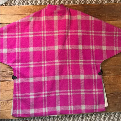 Vintage 70’s women’s rare Pioneer Wear Pink Plaid wool Women's Coat cape Tan Size L