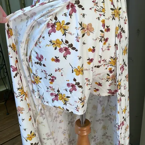 High Low Maxi High Slit Romper Dress Size S White