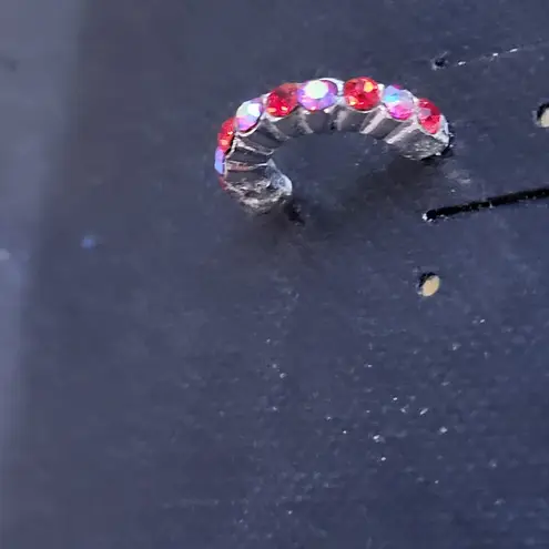 Cookie Lee Red Heart Vine Necklace With Matching Earrings Set