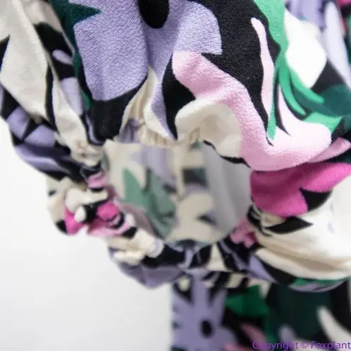 Eloquii NEW floral print long puff sleeve dress, 14