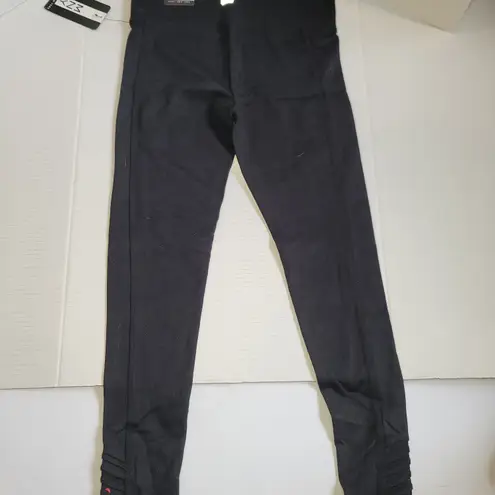 Marc New York Women's Black Long Legging Chevron Seams, XS