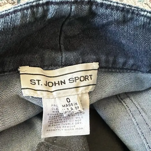St. John SPORT CROPPED DENIM BLUE JEANS 0