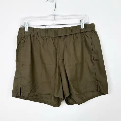 Madewell  | Pull On Elastic Waist High Rise Dark Green Shorts Sz. Medium
