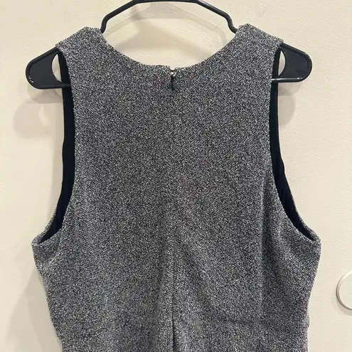 Hutch Sleeveless Textured Tweed Fit & Flare Dress Gray Black Plus 2X Party Work