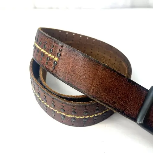 American Eagle  AEO Leather Belt Riveted Bohemian Boho Gypsy Small