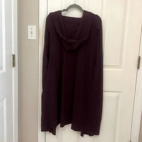 Cyrus Sleeveless Hooded Tunic Length Knit Cardigan