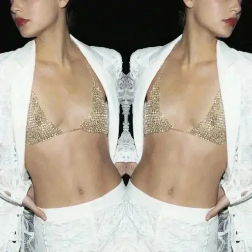 Alexis  Harlie Jacket White‎ French Cut Lace Blazer Size Small