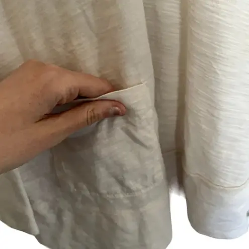 J.Crew  white cardigan lightweight pockets buttons comfortable cotton medium