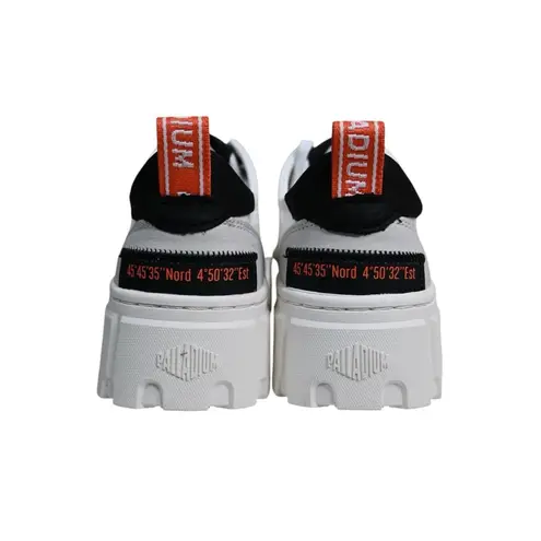 Palladium Womens 8.5 Pallatower Lo Star White Leather Platform Sneaker NEW