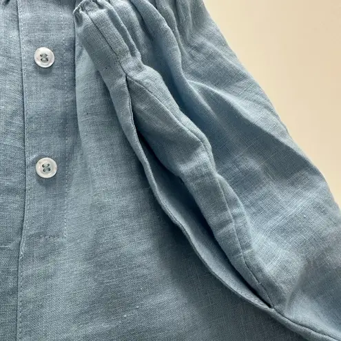 PARKE Linen Boxer Pants Sky Blue Size M NWT