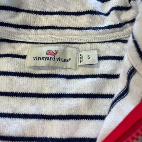 Vineyard Vines  Martha's Shep Shirt USA Flag Stripe Pull Over 1/4 Zip Ladies SM