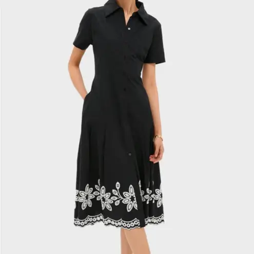 Tuckernuck En Saison Black Natural Isidora Midi Shirt Dress Size: L Size L - Image 2