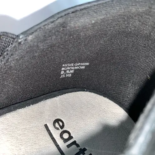 Earth Brand Earth Ficus Gemini Womens Leather Wedge Sandals Slides Size 8.5 M Black