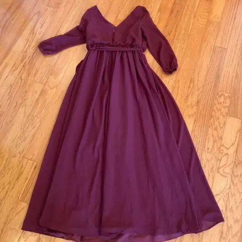 Azazie Angelica Bridesmaid Dress in Cabernet Sz XS