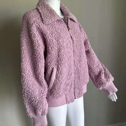 Universal Threads Universal Thread Purple Sherpa Bomber Jacket Size M