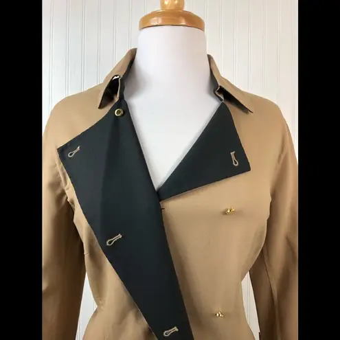 W By Worth W Worth Women's Beige /Black Color Block Stretch Jacket Blazer Sz 10