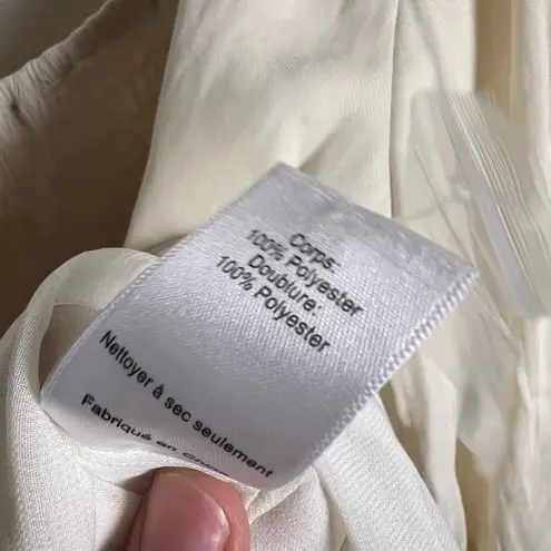 ASTR The Label Renaissance Cream Button Front Balloon Sleeve Top Size Small