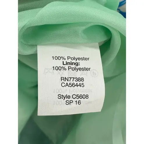 J.Crew Factory Dress Women 2 Mint Green Blue Floral Print Short Sleeve Gallery