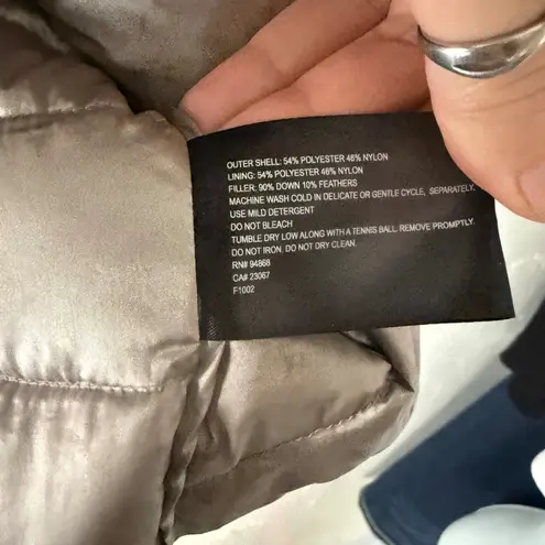 Bernardo Womens Goose Down Puffer Vest XL Sleeveless Gray Lightweight