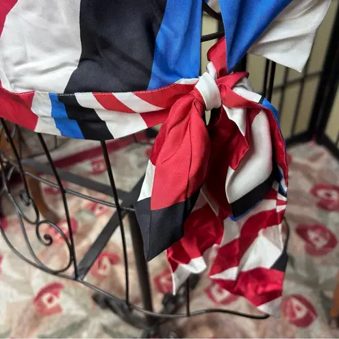 Lauren Ralph Lauren Women’s Silk Backless Cowl Neck Tie Waist Top Size 16 Red