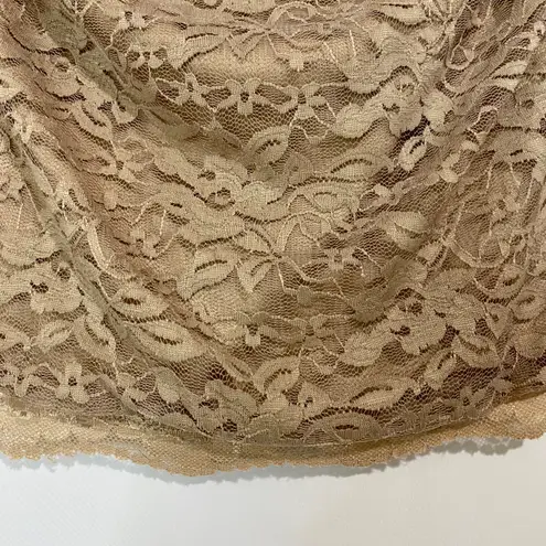 DNA Couture Women’s Strapless Lace Tube Top Tan Size Large NWOT