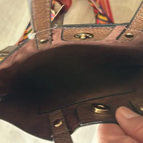 Brown crossbody bag with reversible strap, NWT