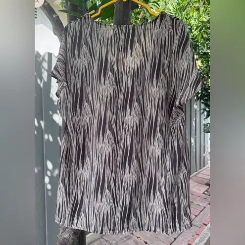 Kardashian Kollection Y2k Dash by Kardashian Brown Abstract Print Blouse Size M