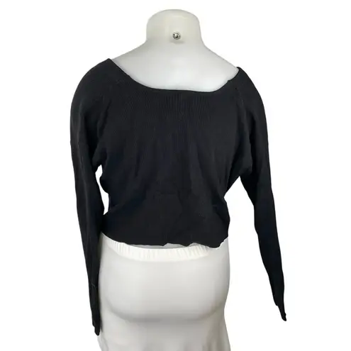 NEW BP. Black Rib Knit V