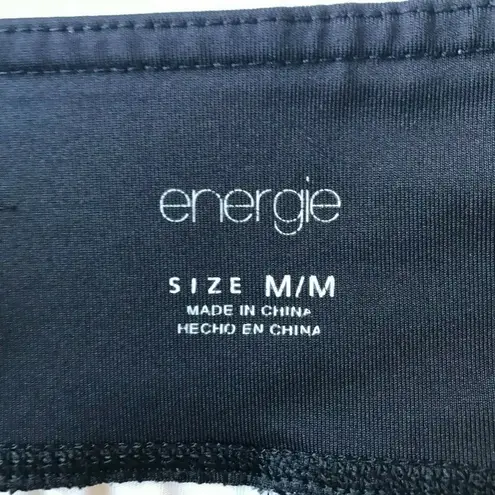 Energie Leggings Junior Girls Medium Black Floral Abstract Polyester Spa…