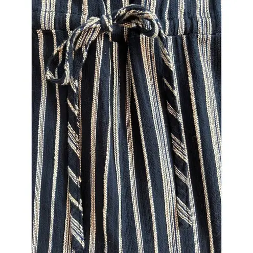 Trovata California Birds of Paradis navy white striped cropped jumpsuit Size S Blue