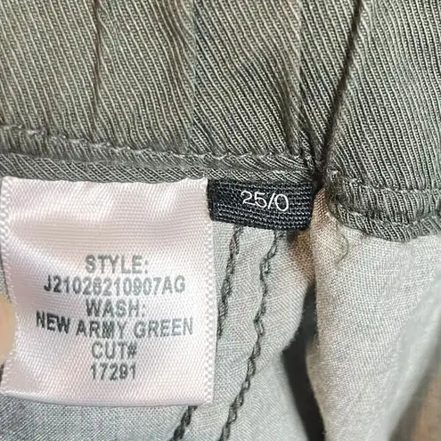 Veronica Beard Paper Bag Tedi Tapered Leg Pants Cropped High Rise Green Size 25